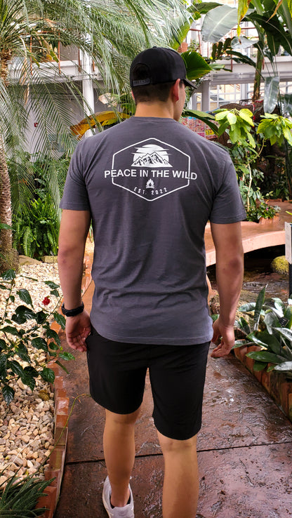 New Dark Grey Peace in the Wild Unisex T-Shirt Peace in the wild