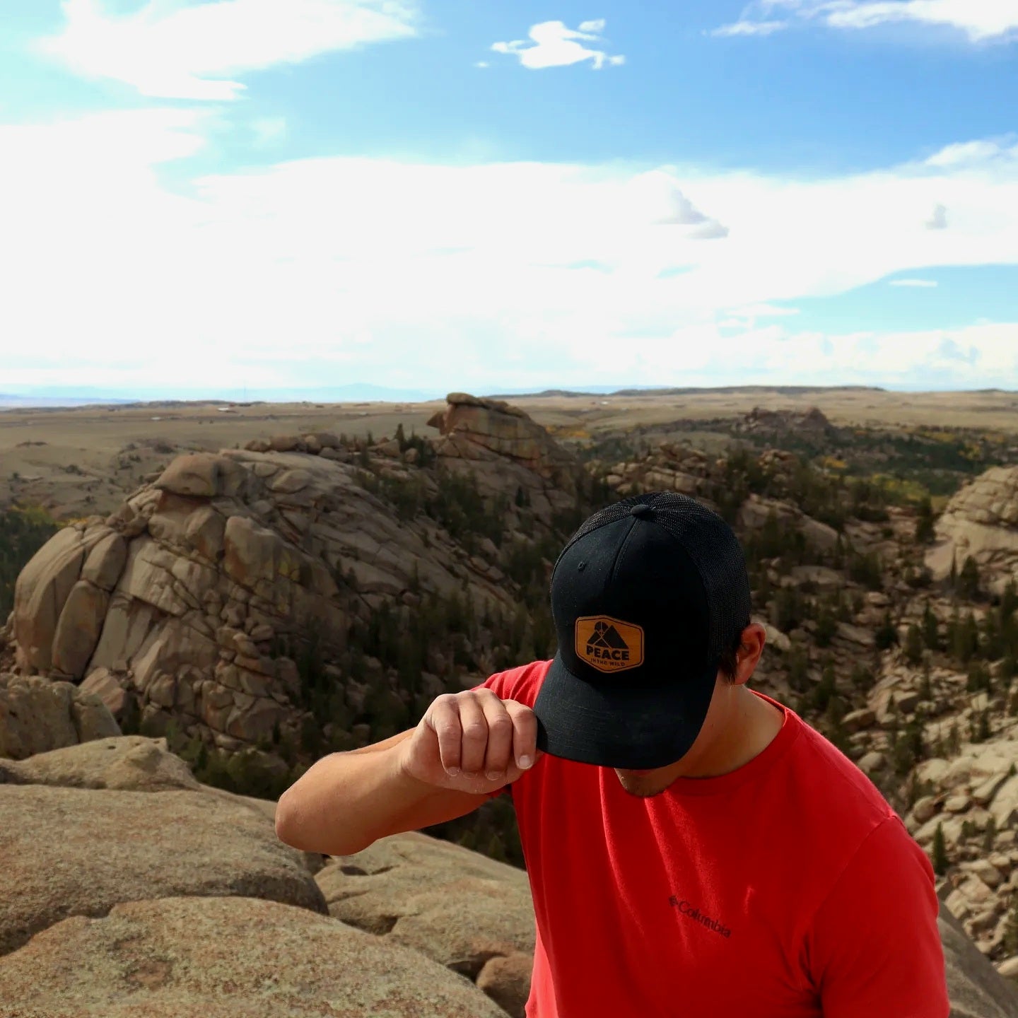 Peace in the Wild Snap Back Black Hat Peace in the wild