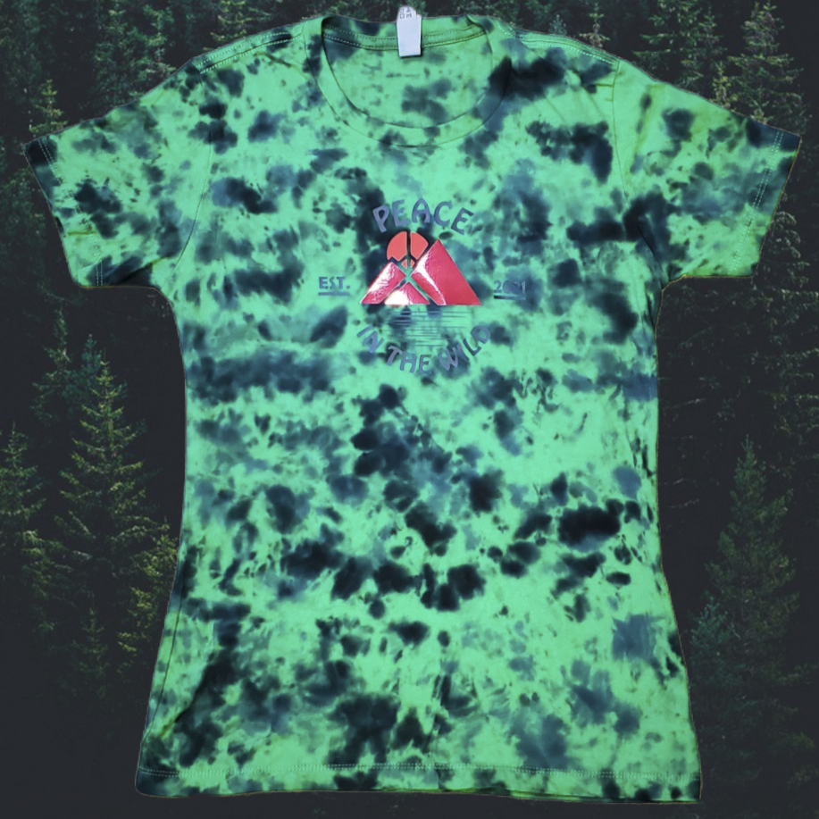Peace in the Wild Women's Tie Dye Iridescent Mountain Tee Peace in the wild