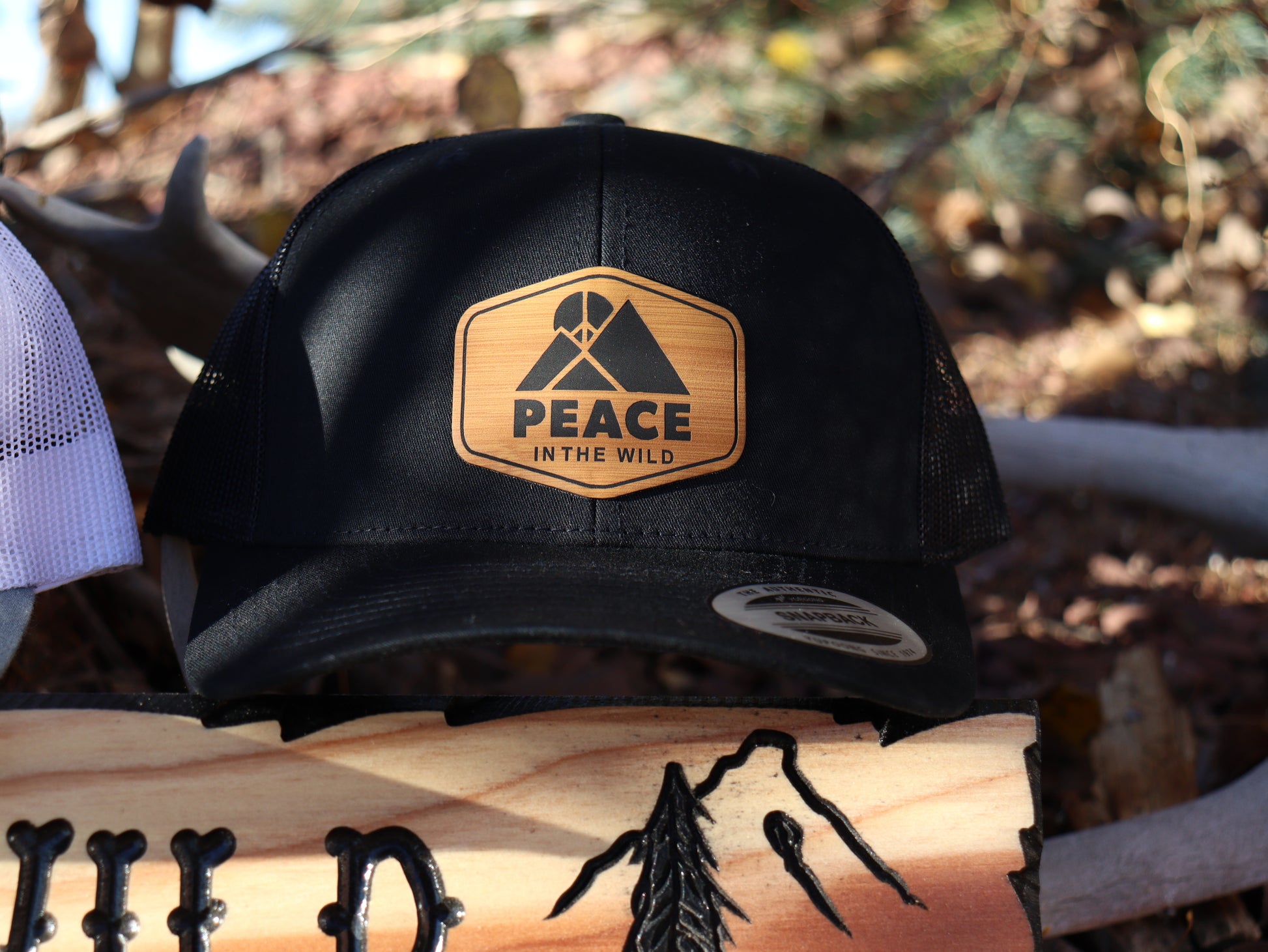 Peace in the Wild Snap Back Black Hat Peace in the wild