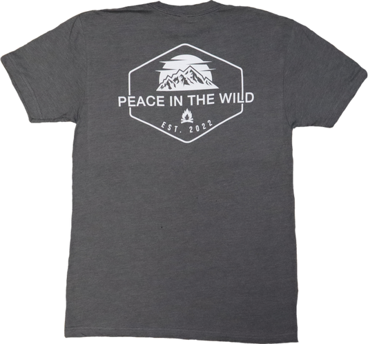 New Dark Grey Peace in the Wild Unisex T-Shirt Peace in the wild